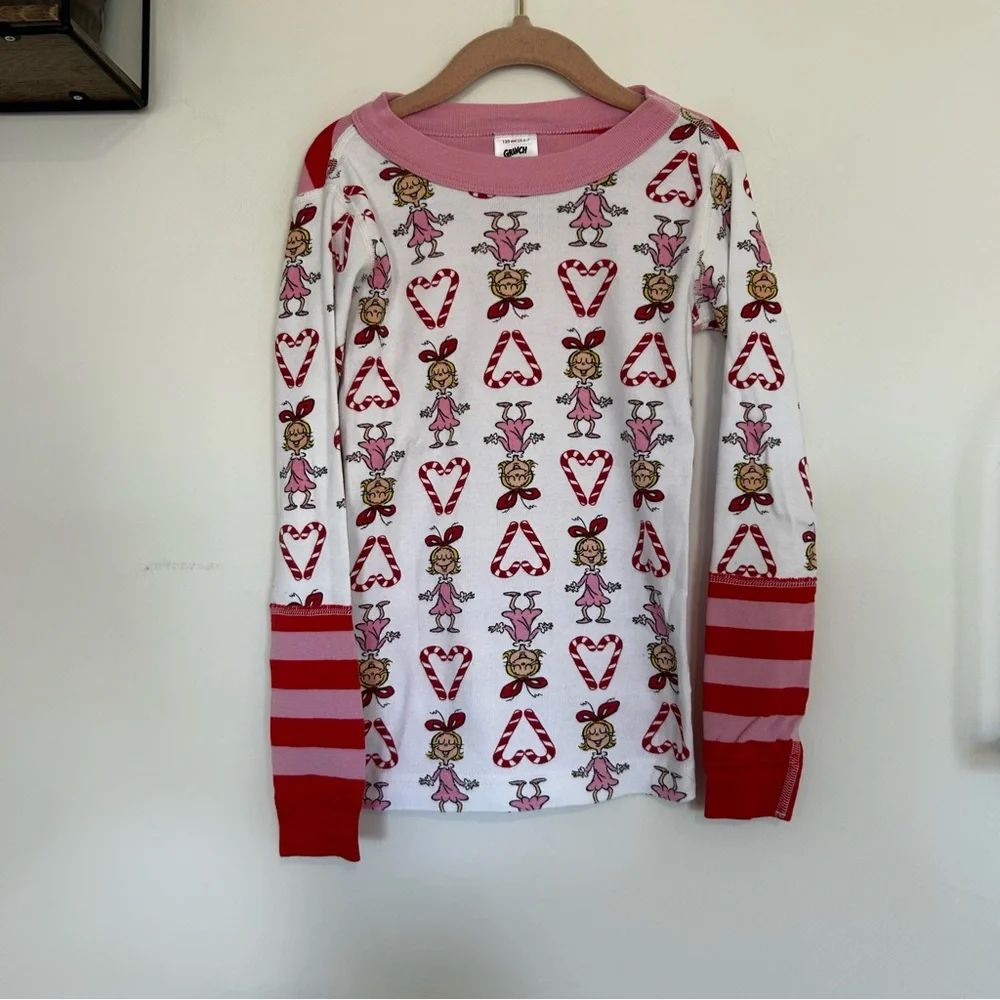 Hanna Andersson The Grinch Dr Seuss‎ Cindy Lou Who Candy Candy Pajama Shirt Top